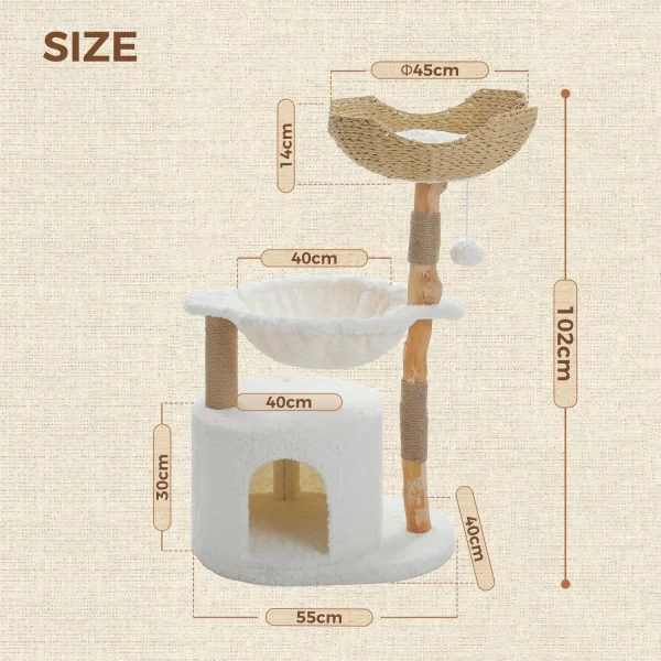 Maße für den Kratzbaum Kavaly